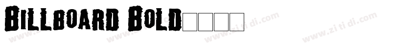 Billboard Bold字体转换